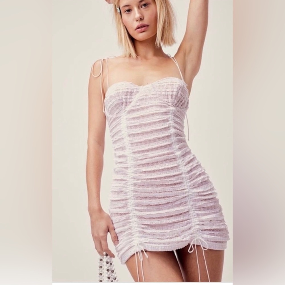 For Love & Lemons- White Lace Mini Dress